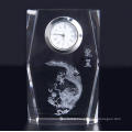 Simple Design Square Crystal Clock with Logo